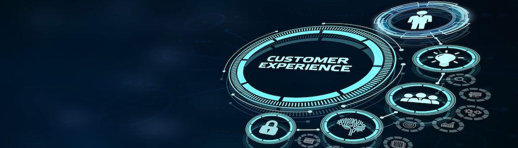 CUSTOMER EXPERIENCE inscription, social networking concept. Business, Technology, Internet and network concept. (CUSTOMER EXPERIENCE inscription, social networking concept. Business, Technology, Internet and network concept., ASCII, 112 components, 11