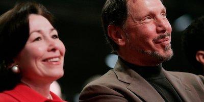 Oracle CEO Safra Catz and Chairman Larry Ellison